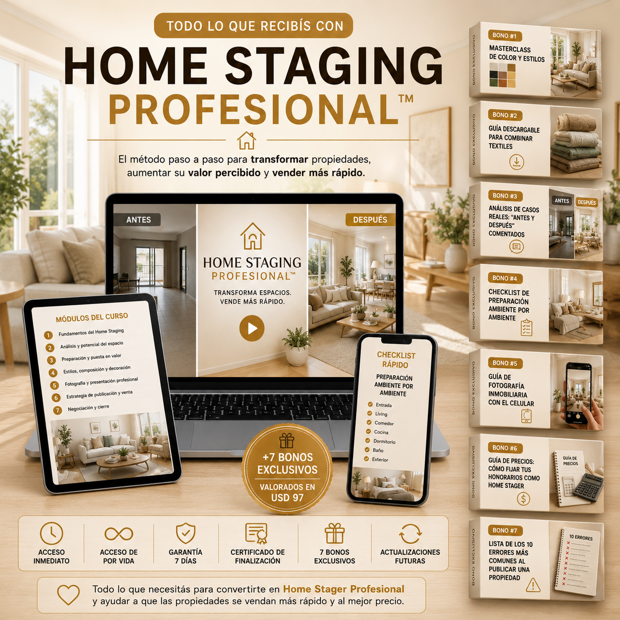 🏠CURSO ONLINE DE HOME STAGING | Videos + Masterclass + Certificado